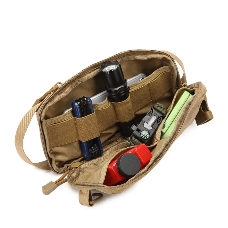 Saco pequeno do sling ao ar livre Saco de tecido compacto Kit Mini EDC Ferramenta prática Armazenamento de gadgets Saco de bolso