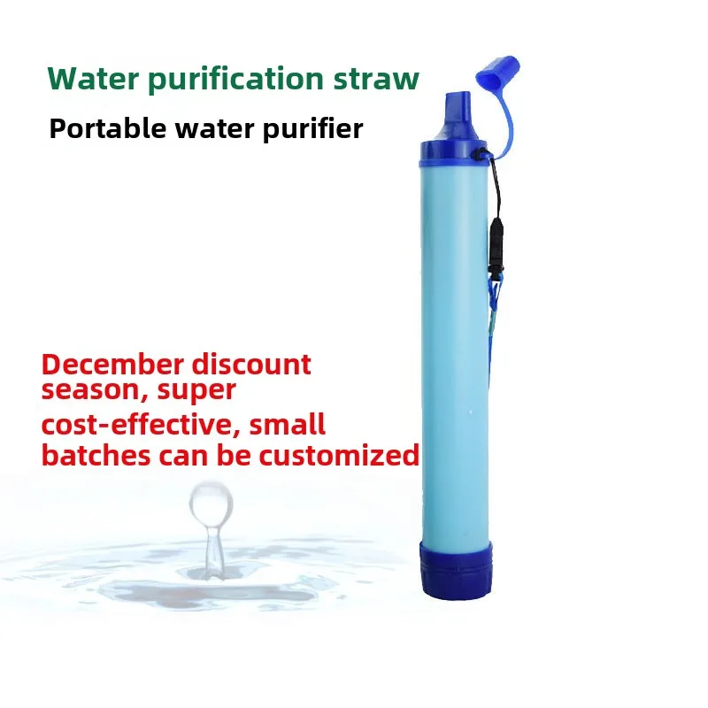 Notfall-Wasserfilter für Outdoor-Camping, Notfallfiltration im Freien, direktes Trinken, individueller Wasserreiniger