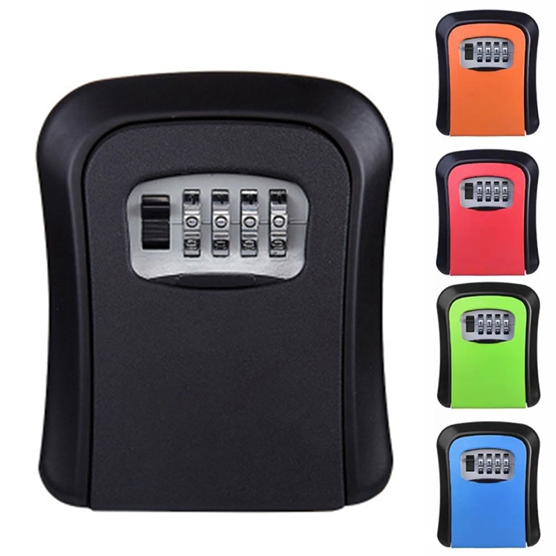 Caja de Seguridad de aleación de Metal montada en la pared, almacenamiento de llaves, combinación de 4 dígitos, resistente a la intemperie, para interiores y exteriores