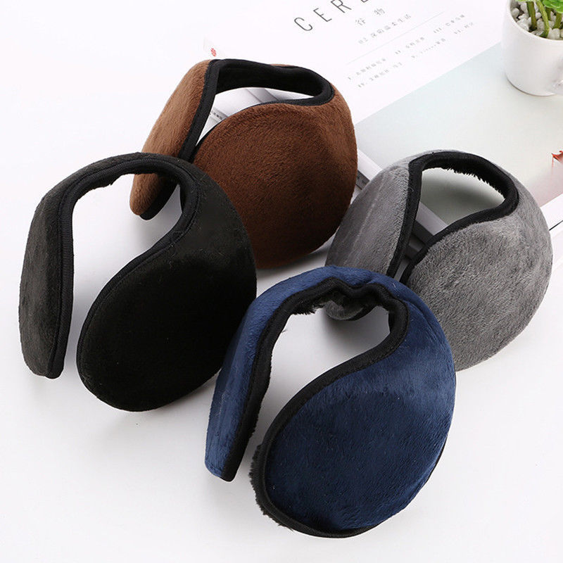 Orejeras de invierno para hombre y mujer, Protector cálido para las orejas, orejeras de lana cálidas de felpa gruesas para invierno, calentador para ciclismo al aire libre, orejeras suaves