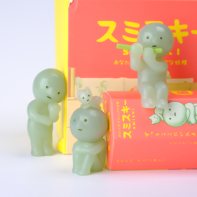 Smiski リビングルームシリーズブラインドボックス発光人形リビングルームの装飾飾りミニ癒し発光手作りサプライズボックス