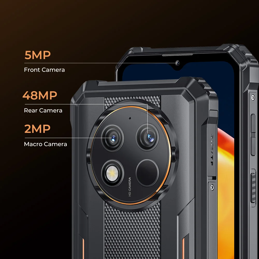 【Marke+】OUKITEL G1 Robustes Telefon -24(6+18)GB+256GB, 6,52" Display, IP68 wasserdicht, NFC-Smartphone, Android 14,48MP Kamera