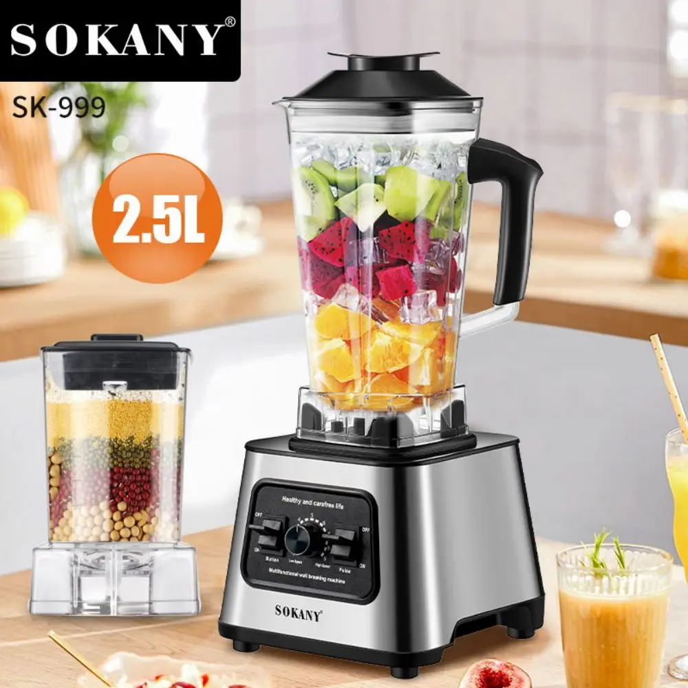 1 Sokany Plug Type 2.5L Wielofunkcyjna maszyna do rozbijania ścian, blender, kruszarka do lodu, maszyna do gotowania SK-999 6000W o dużej mocy