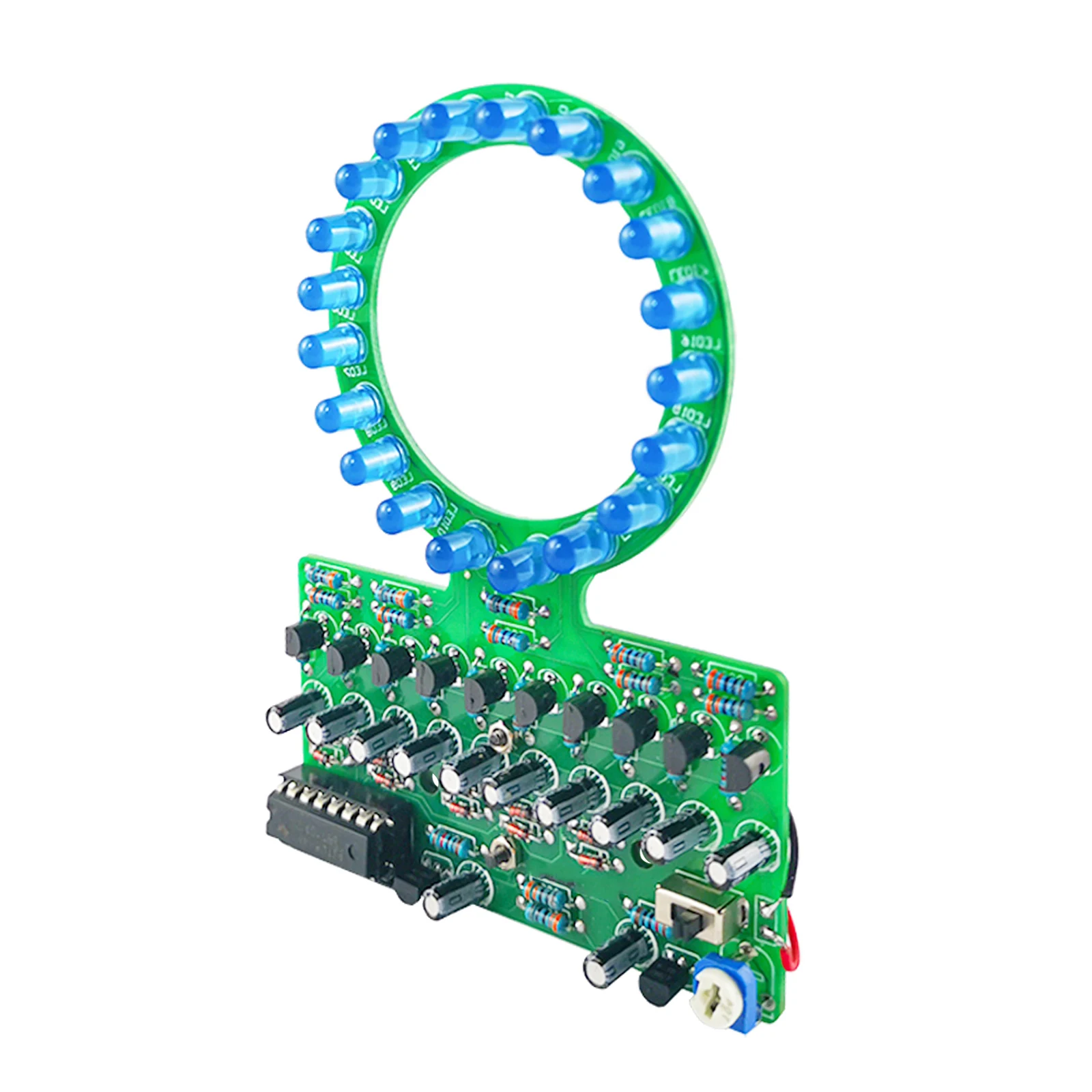 D4017 Ring Shaped Gradient LED Water Lamp DIY Electronic Kit Welding and Manufacturing Parts for Traning and Teaching