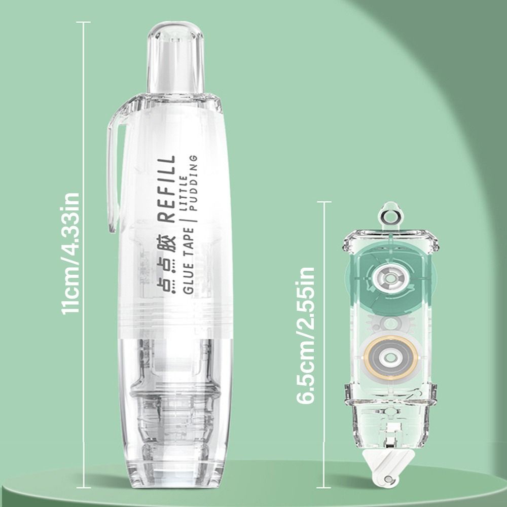 360 Degree Rotation Tip Double Sided Adhesive DIY Scrapbooking Replaceable Core Roller Glue Tape Pen Shape Press Type