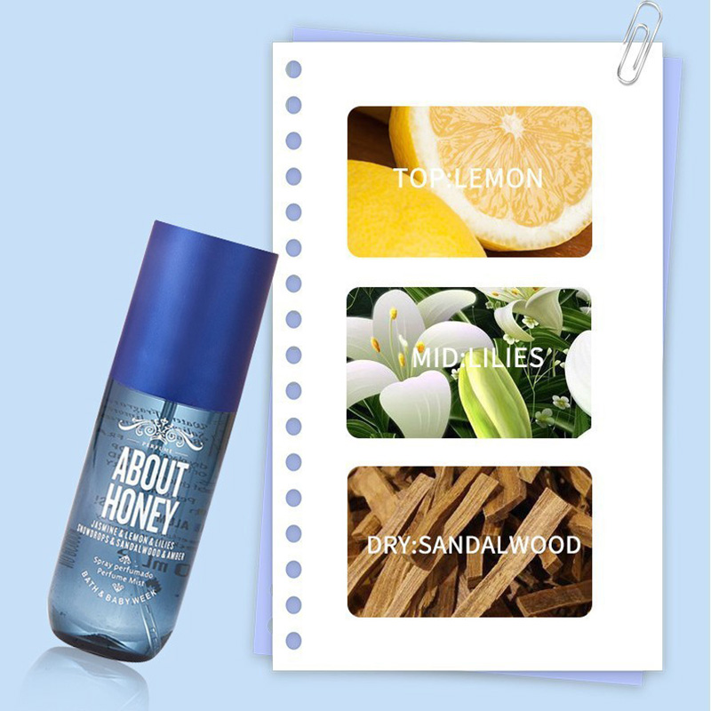 90ML Perfume Fragancia Corporal Niebla Cabello Spray Corporal Fragancia Hidratante Piel para Belleza Heath Revigorante 7 Regalos de Estilo