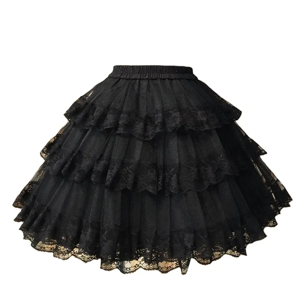 Sottogonna in crinolina sottoveste rockabilly vintage di lusso con volant a strati gotici a 3 strati