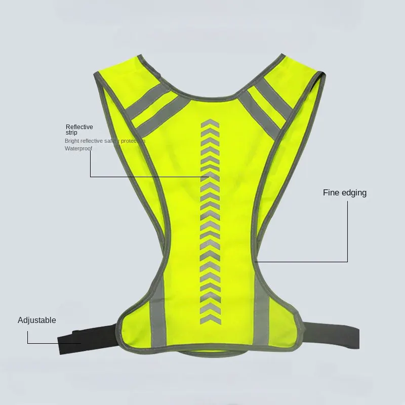 1pc Universal Highlight Reflective Straps Motorcycle Safety Visible Vest Working Clothes Night Security Running Cycling Clothing