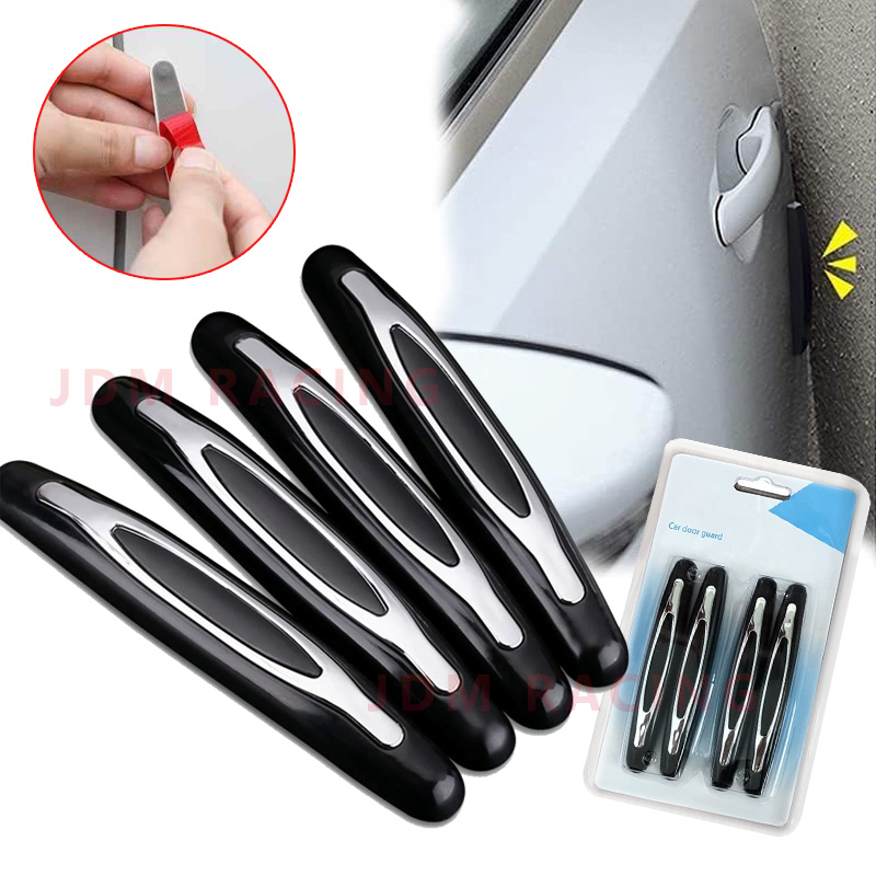 車のドアエッジガード,トリム成形保護ストリップ,傷防止,衝突バリア,ステッカー,4個
