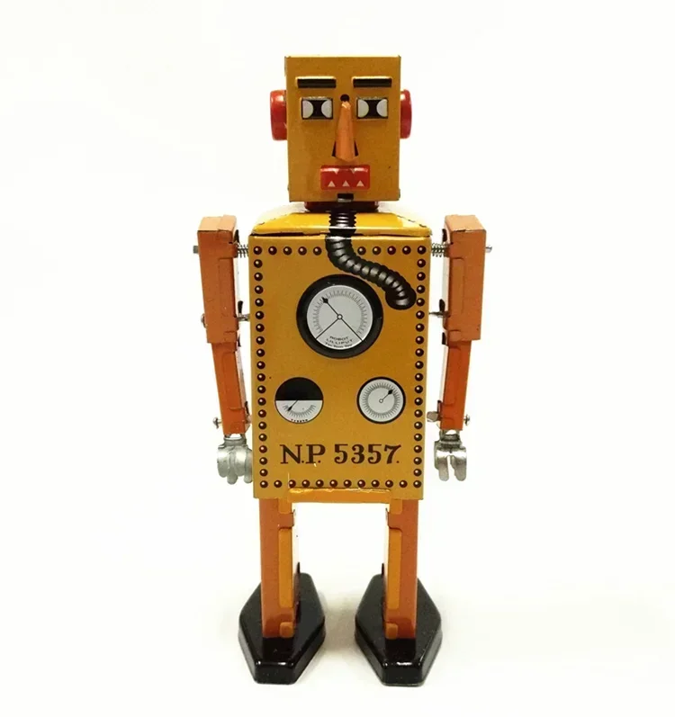 ヴィンテージゼンマイブリキのおもちゃロボットクラフト大人のためのグッズギフト手作り時計じかけのリリパットロボット、おもちゃの完璧な装飾