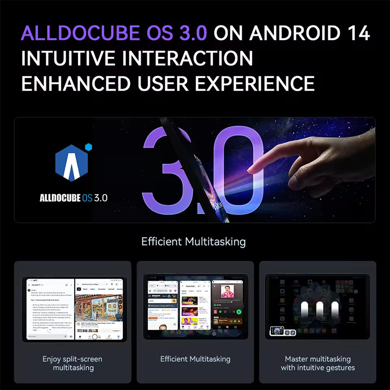 ALLDOCUBE iPlay60 Mini Pro Tablet 8,4" Display Helio G99 Android 14 16 GB (8 GB + 8 GB virtuell) RAM 128/256 GB ROM 6050 mAh 4G LTE Tablet