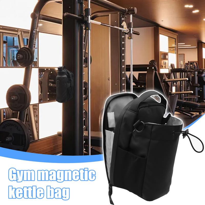 Magnetic Gym Bag ความจุขนาดใหญ่ Magnetic Carrier Bag พร้อมกระเป๋าโทรศัพท์แบบพกพาขวดน้ํายิมกระเป๋า Gym Accessories Organizer
