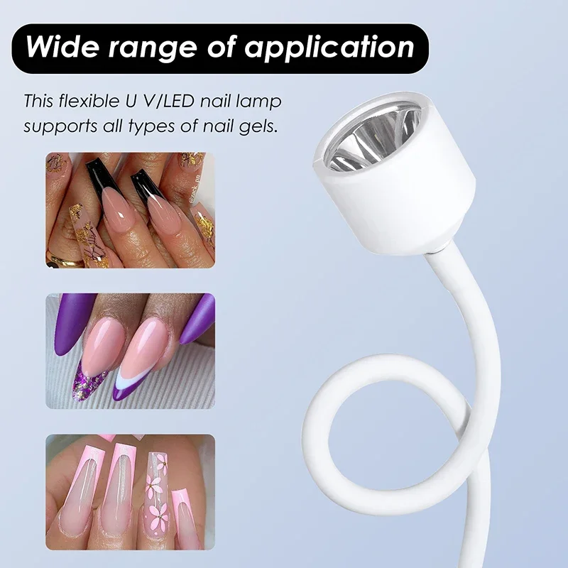 Mini secador de uñas UV LED lámpara de uñas plegable USB luces de curado lámpara de escritorio para esmalte de uñas de Gel herramienta de manicura secadora de uñas de secado rápido