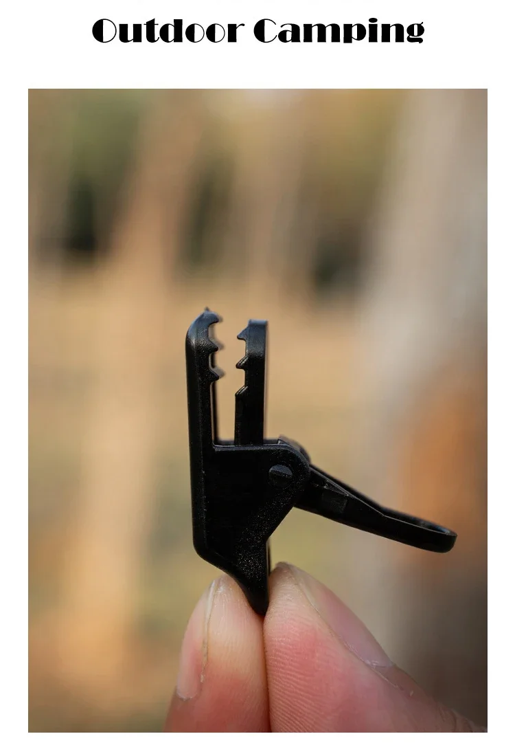 10/20/50 Stück robuste Zelt-Clips für Outdoor-Plane-Clips, Anti-Wind, fester Camping-Zelthaken, Krokodil-Klemmclip für Camping