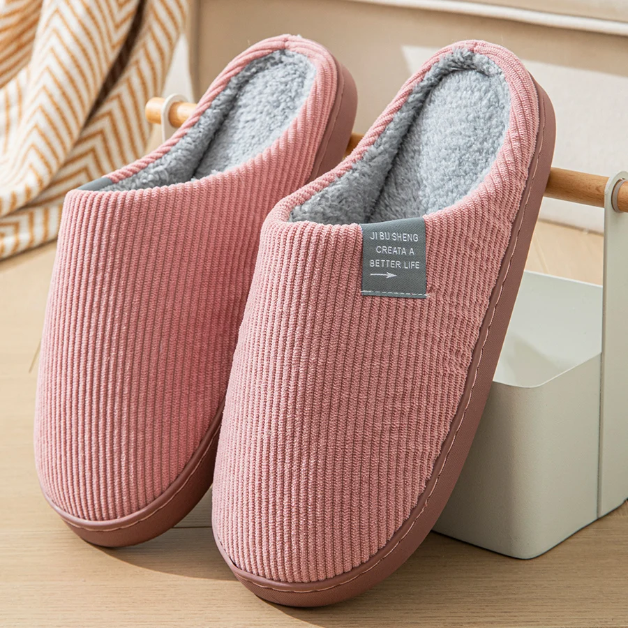 Pantofole da casa con suola morbida e suola spessa da donna Pantofole in peluche per la casa Pantofole calde antiscivolo per interni invernali