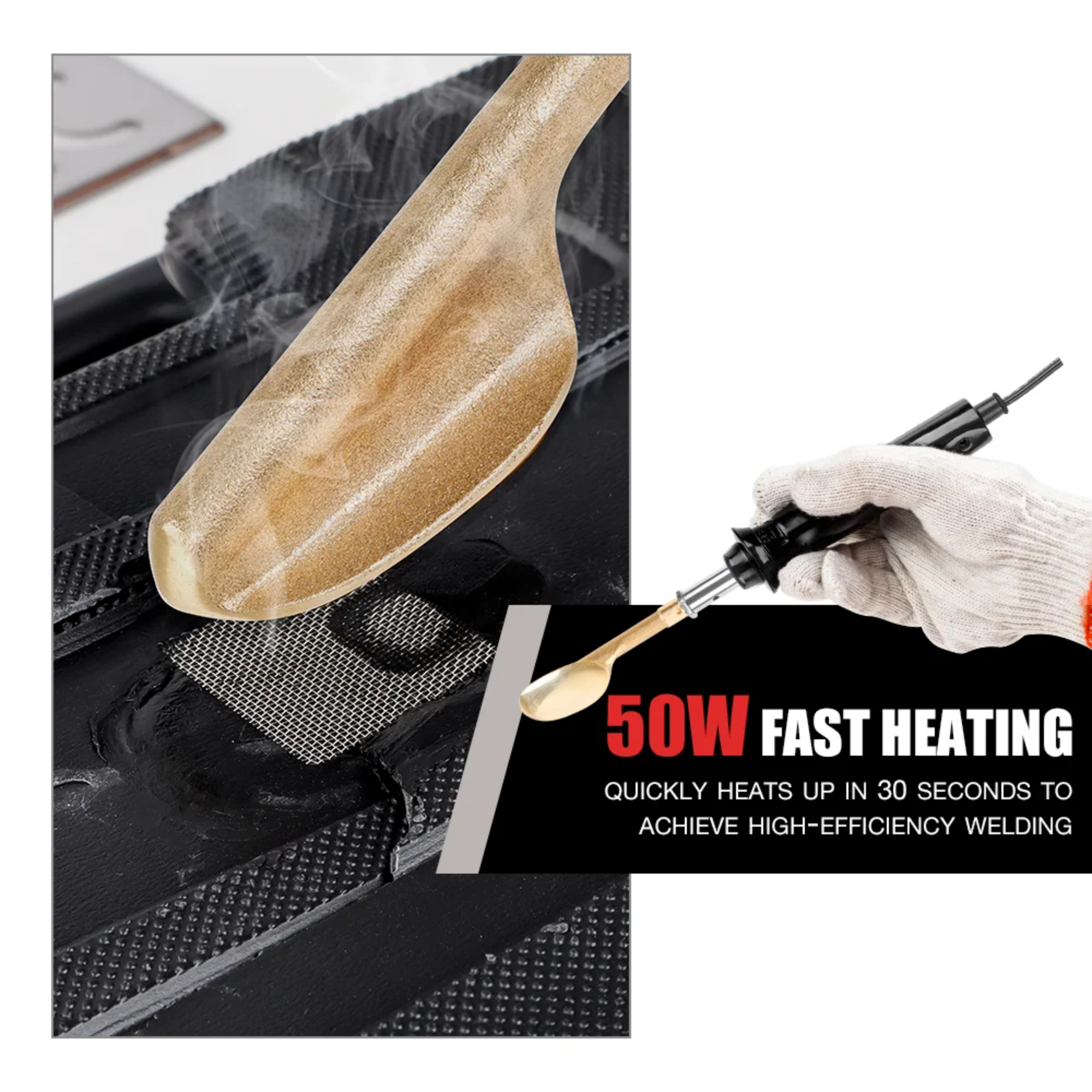 220V Electric Soldering Iron 20 Rods Plastic Welding Machine Smoothing Tool Plastic Crack Repair Spatula For Car Bumper Repair