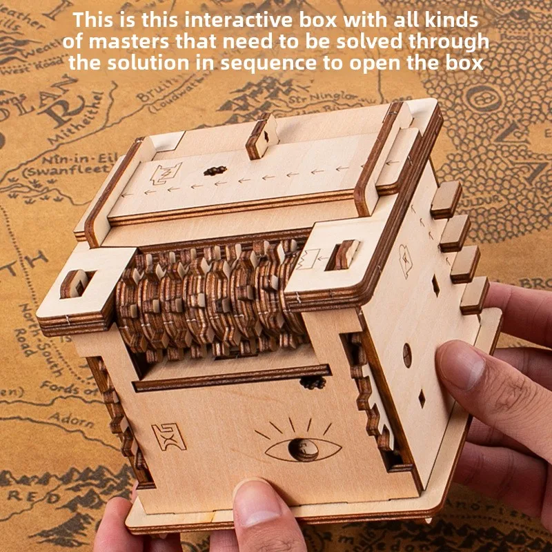 Schrödinger's cat puzzle chamber escape decryption difficulty brain wooden box burning mechanism hell toy gm
