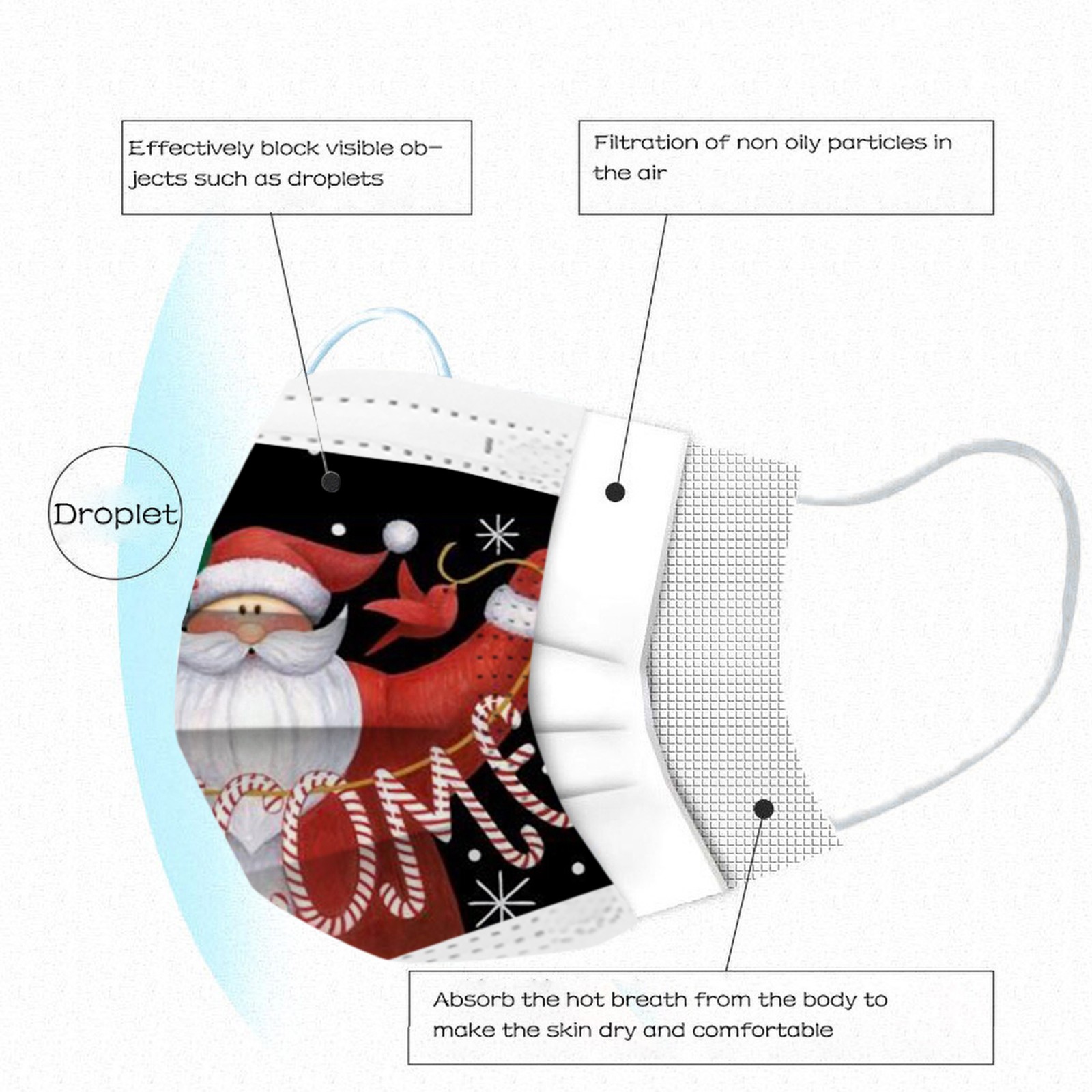 10 шт., дышащая 3-слойная одноразовая маска для взрослых