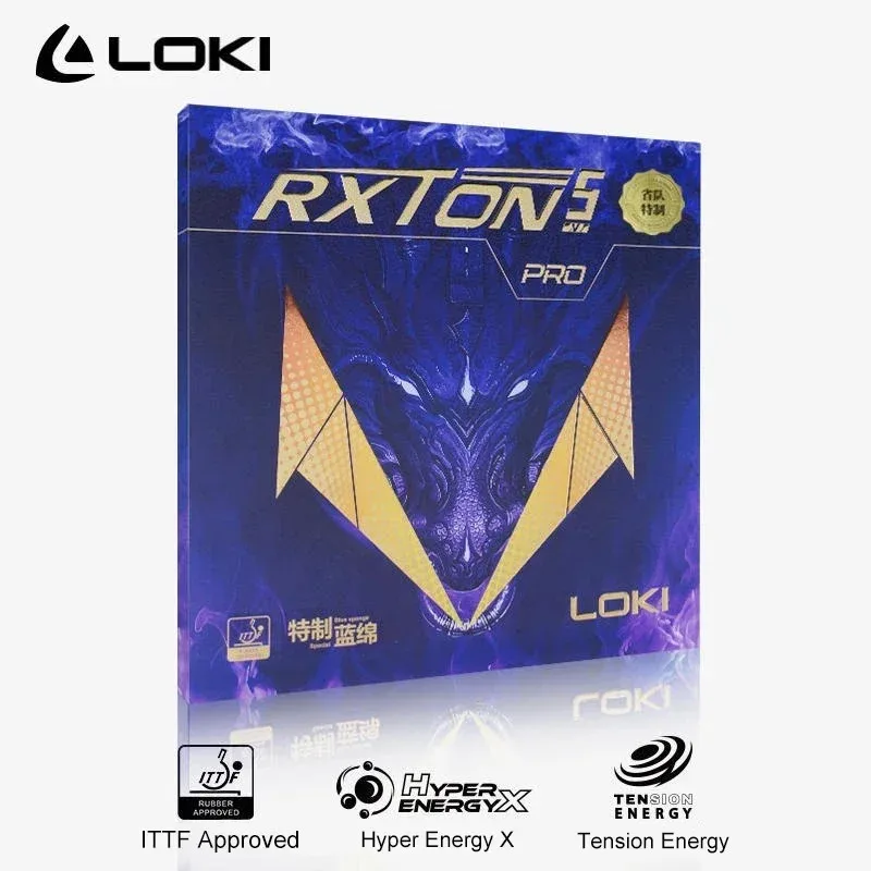 Loki rxton 5 pro borracha de tênis de mesa para raquete pegajosa e espinhas-em borracha de pingue-pongue aprovada pela ittf com esponja de alta densidade