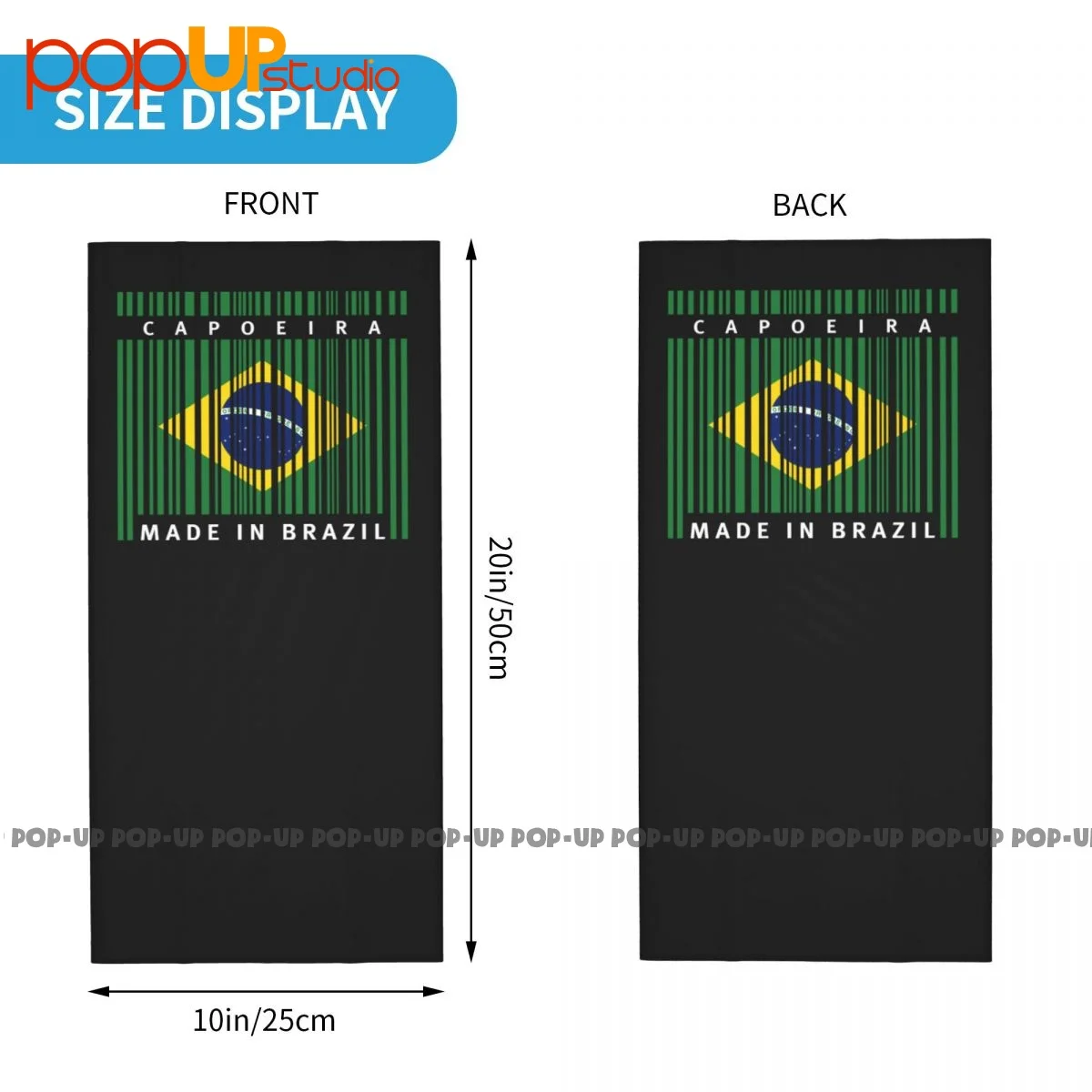 Bandana Cachecol Máscara Facial, Pescoço Gaiter, Capoeira Made in Brasil