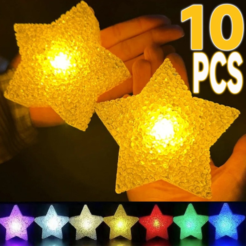 Lámparas LED de noche con forma de estrella, banda antideslizante, lámpara de luz para actuación de baile, accesorios para fotos, suministros para fiestas, regalos para niños