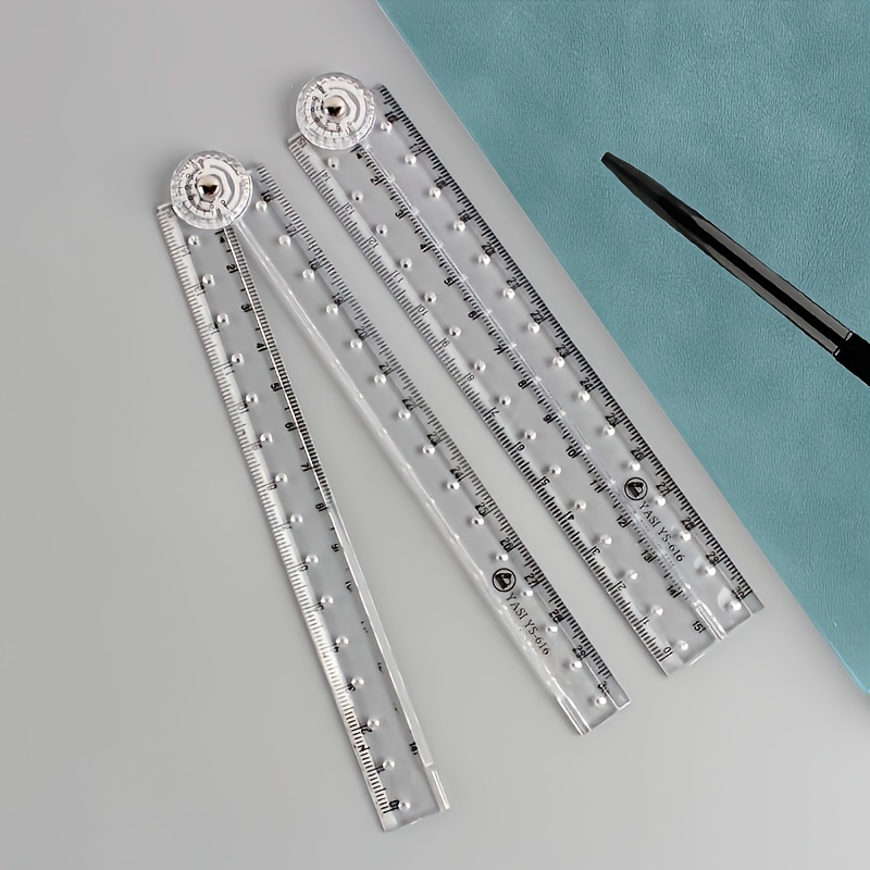 Sturdy transparent foldable ruler - suitable for school, home and office!