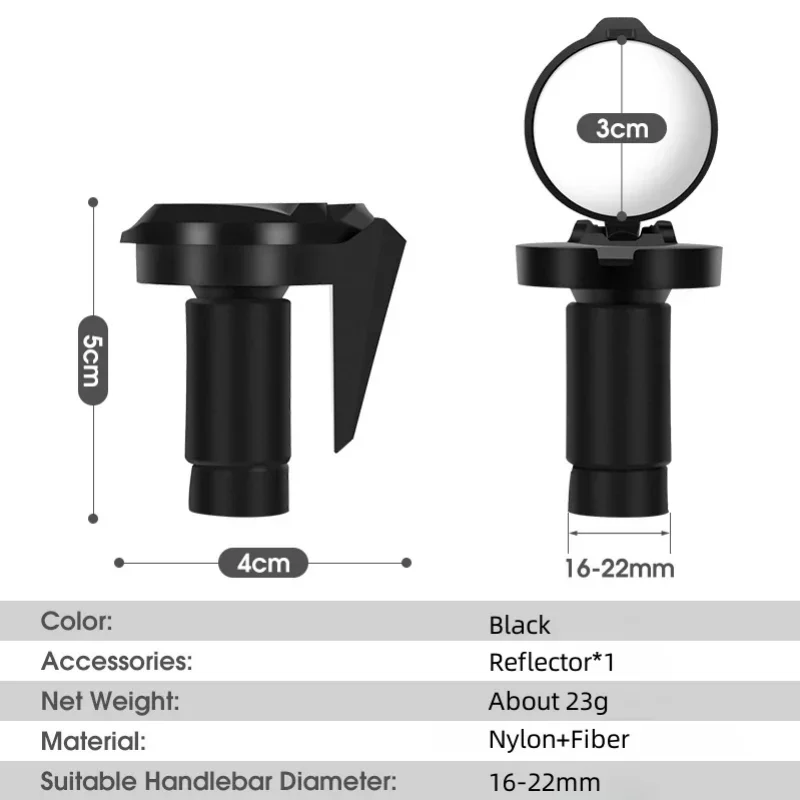 จักรยาน 1 PC/1 คู่ด้านหลังกระจกนูน Handlebar DROP Bar Mount เลนส์อะคริลิค Back Sight Reflector Light น้ําหนัก