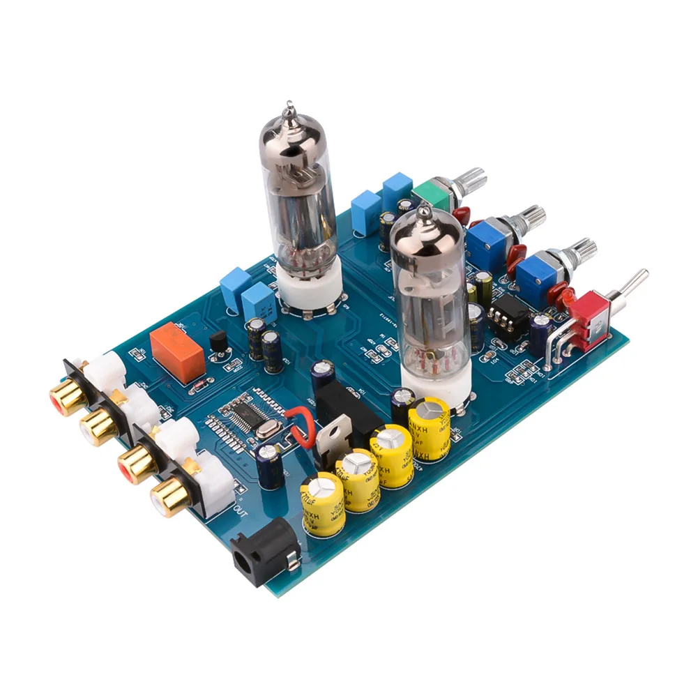 Bluetooth真空管プリアンプ6j5,発熱,ne5532アンプ,トーンコントロールパネル