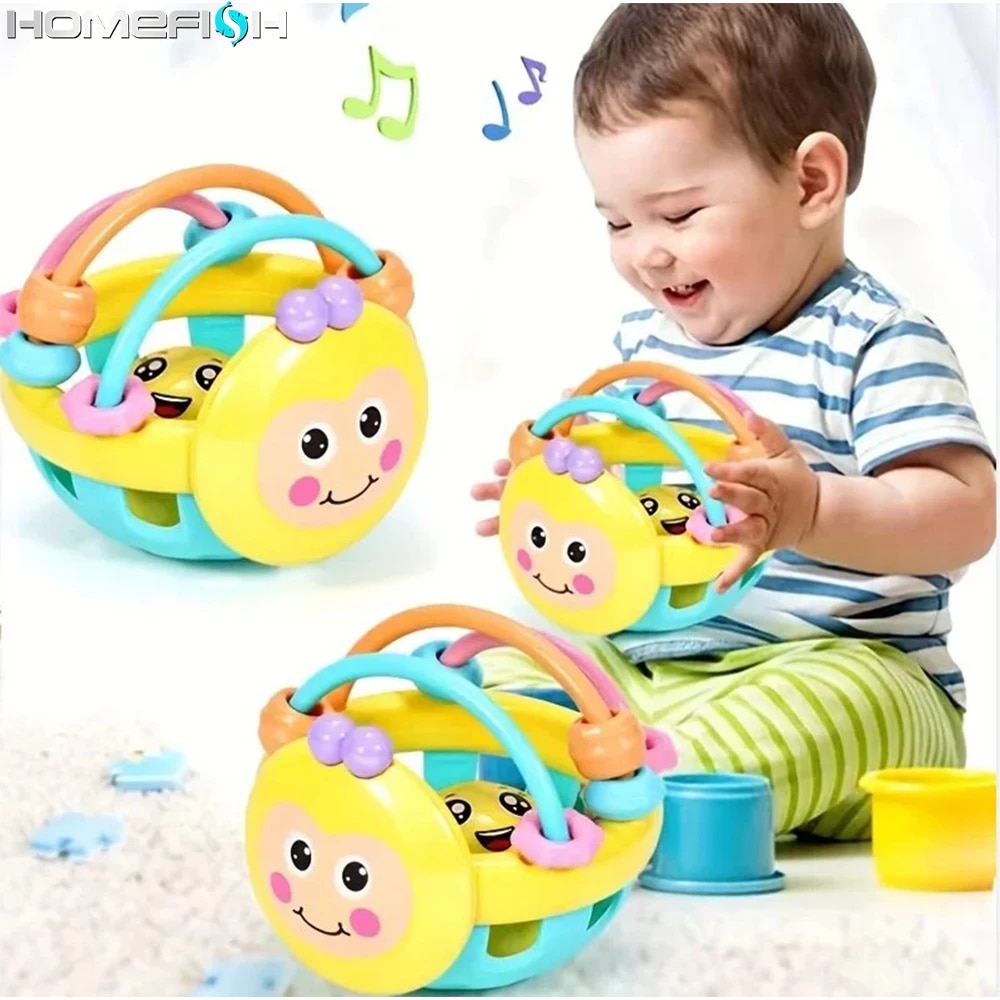1 pc 10cm brinquedo do bebê pegar bola bendy bebê walker chocalhos desenvolver inteligência bola 0-12 meses sino de plástico chocalho boneca