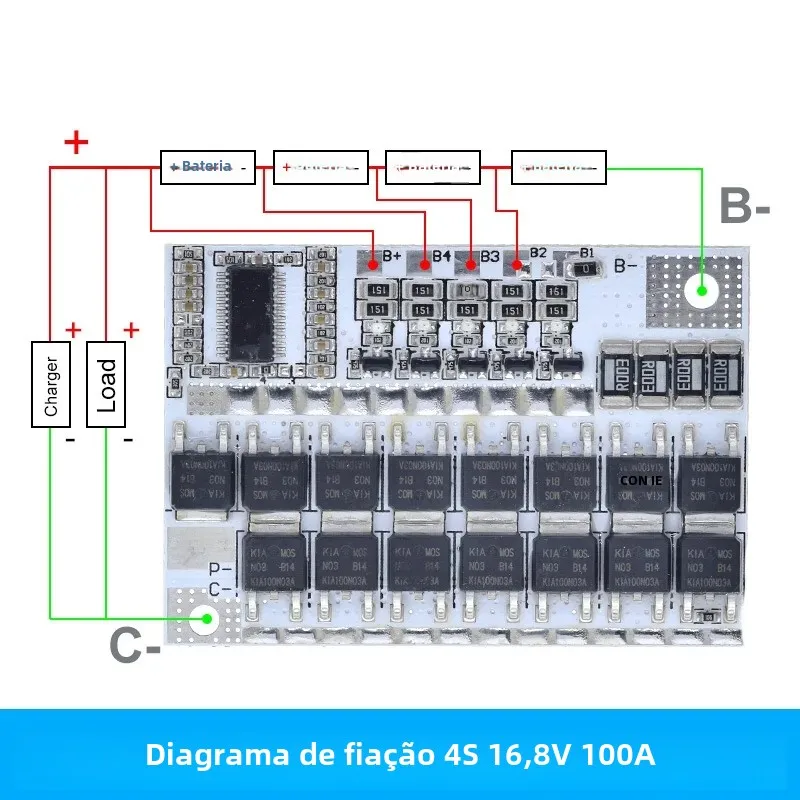 Tzt 5S 4S 3S bms 100a 21v 18v 16.8v 12v 18650 li-ion lmo ternário bateria de lítio proteção placa de circuito equilíbrio carregamento