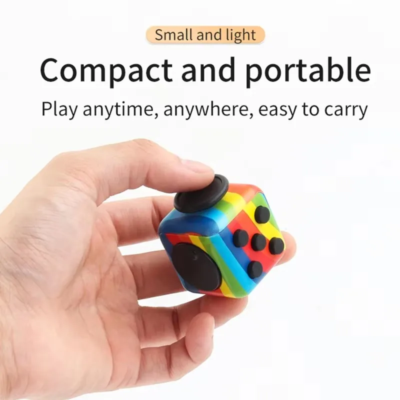 Fidget Cube Antistress Hand Spinner Decompression ของเล่นสําหรับออทิสติก ADHD ความวิตกกังวล Sensory ของเล่นสําหรับเด็กผู้ใหญ่ความเครียดบรรเทาของเล่น