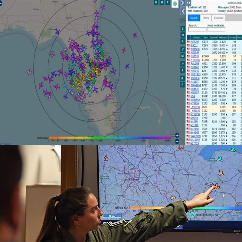 Antena omni ADS-B de 1090MHz 978Mhz FlightRadar24 ISM Transmisión dependiente automática con conector SMA y RadarBox FlightStick