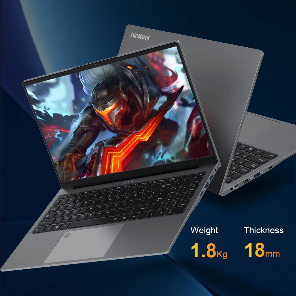 Laptop Ninkear A15 Plus 15,6 cala IPS FHD AMD Ryzen ™   7 5825U Laptop 32G DDR4 1TB SSD 57WH Windows 11 Komputer Gamingowy Laptop