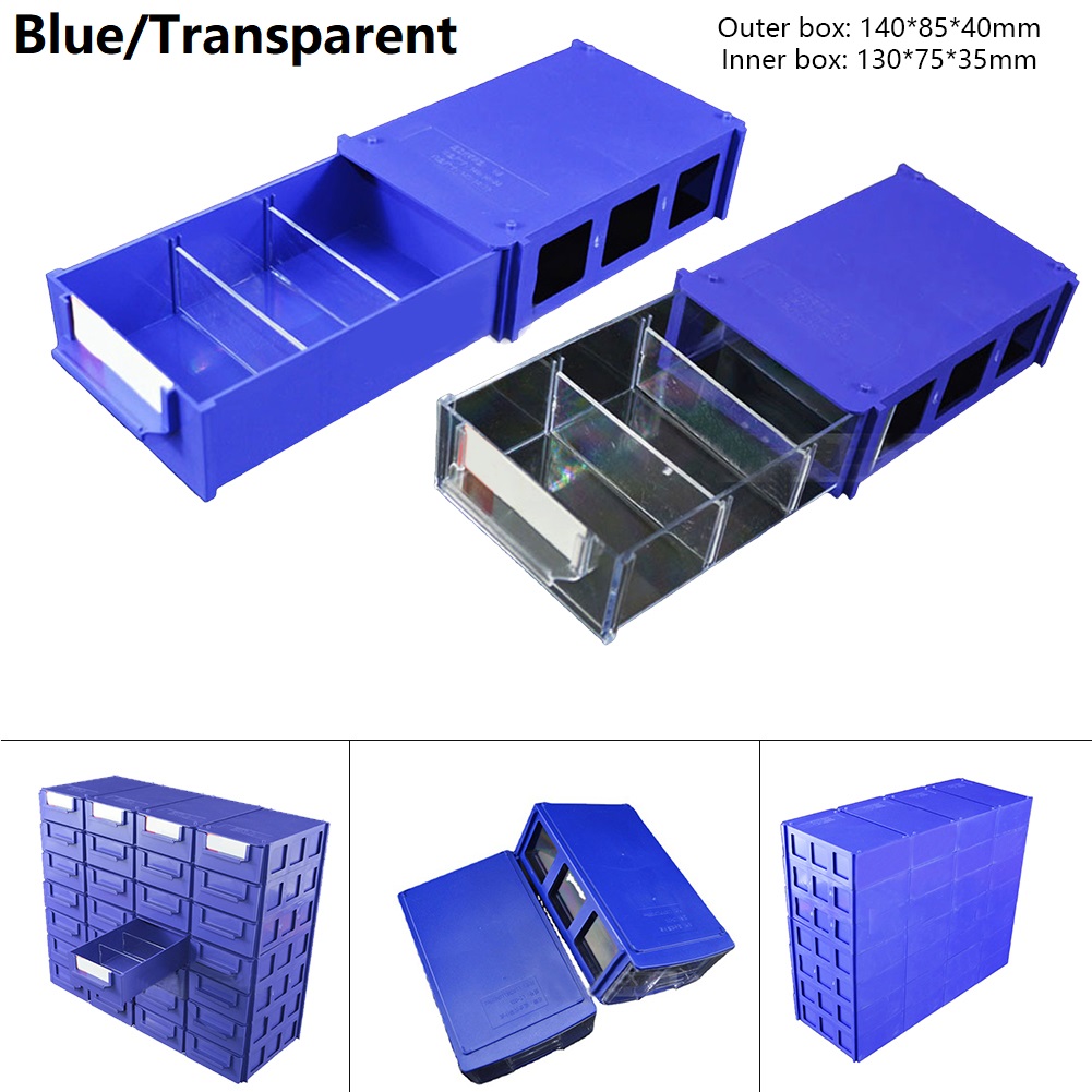 Stapelbare Box Staubdicht Hardware Teile Werkzeuge Lagerung Container Fall Halter Angelgerät Werkzeuge Langlebig Stapelbar Verdicken Box