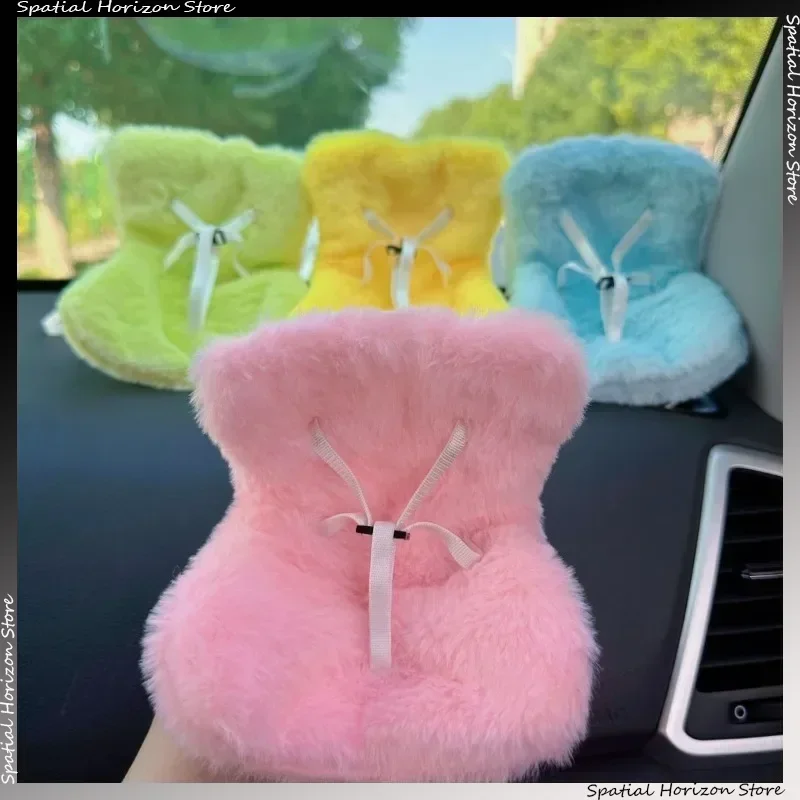 Mini Plüsch Sicherheitssitz Kawaii Labubu Idol Kpop Puppe Display Sitz Auto Luft Aromatisierung Dekoration Zubehör