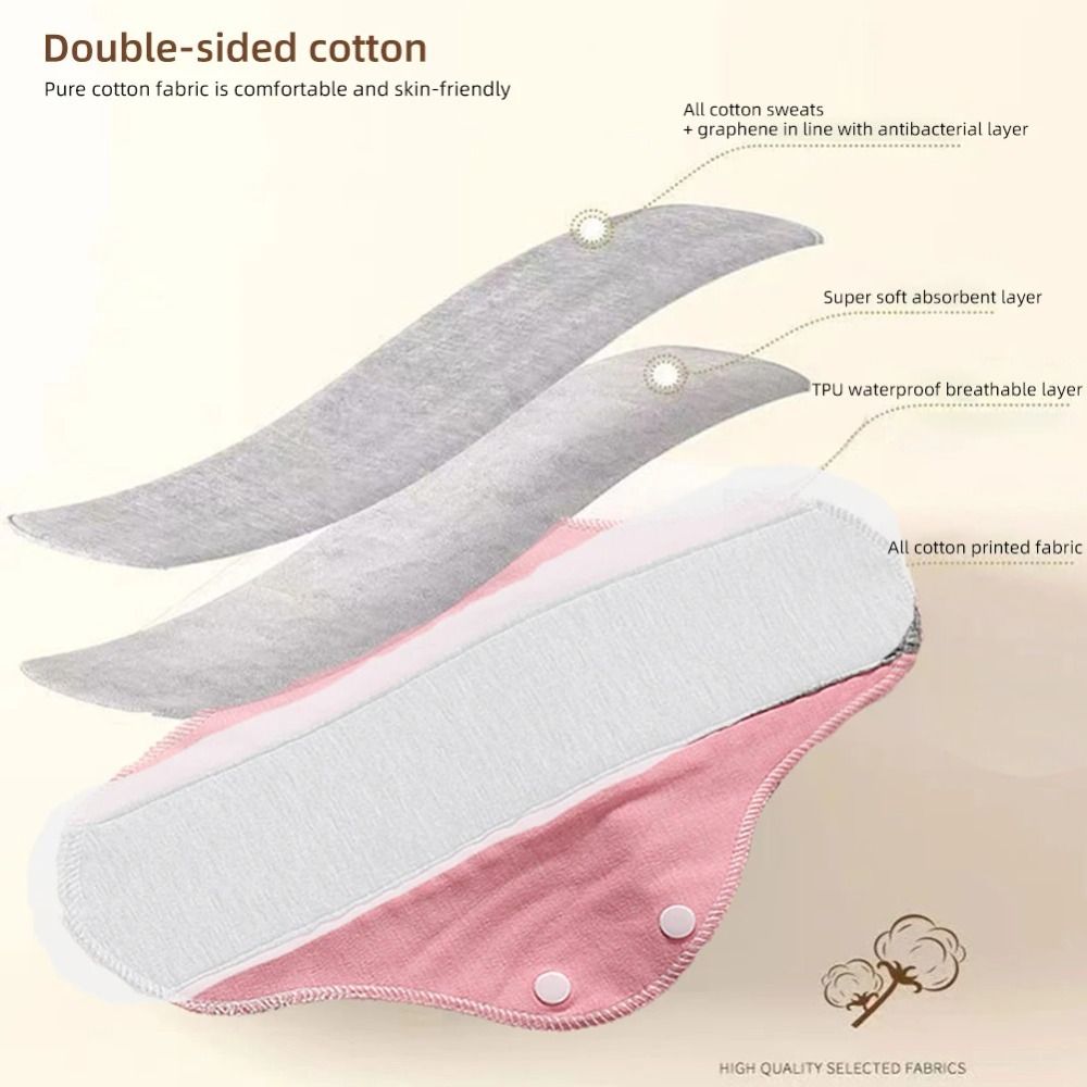 Couche-culotte lavable en coton réutilisable pour adulte, doublures de culotte, coussretours d'hygiène féminine, prévention des fuites d'urine
