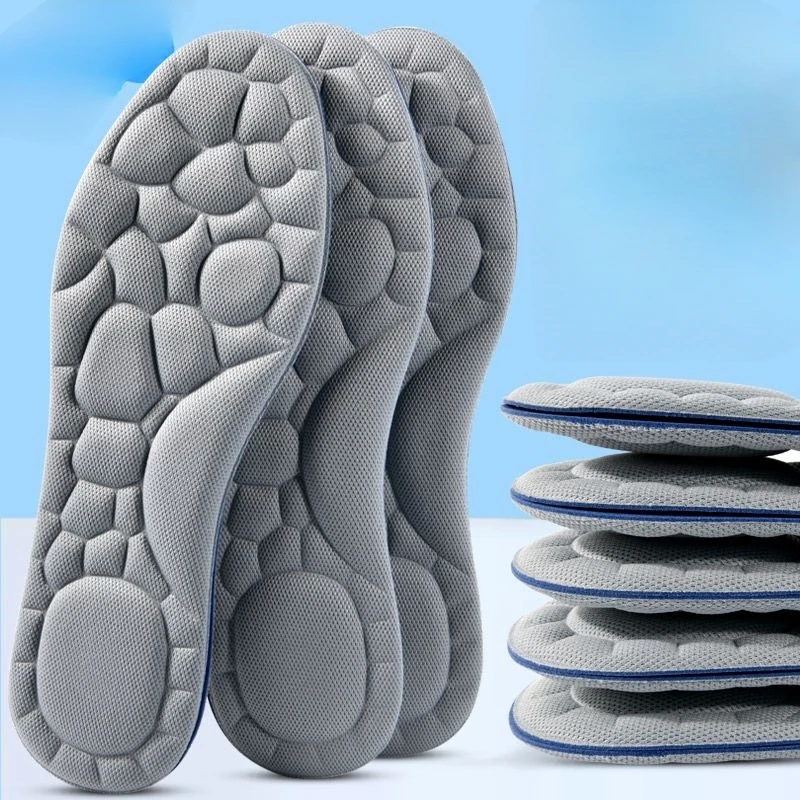 Semelles intérieures de Massage 5D unisexes, chaussures de sport Super douces, paniers de course, semelle de chaussure, Support de voûte plantaire, Inserts orthopédiques