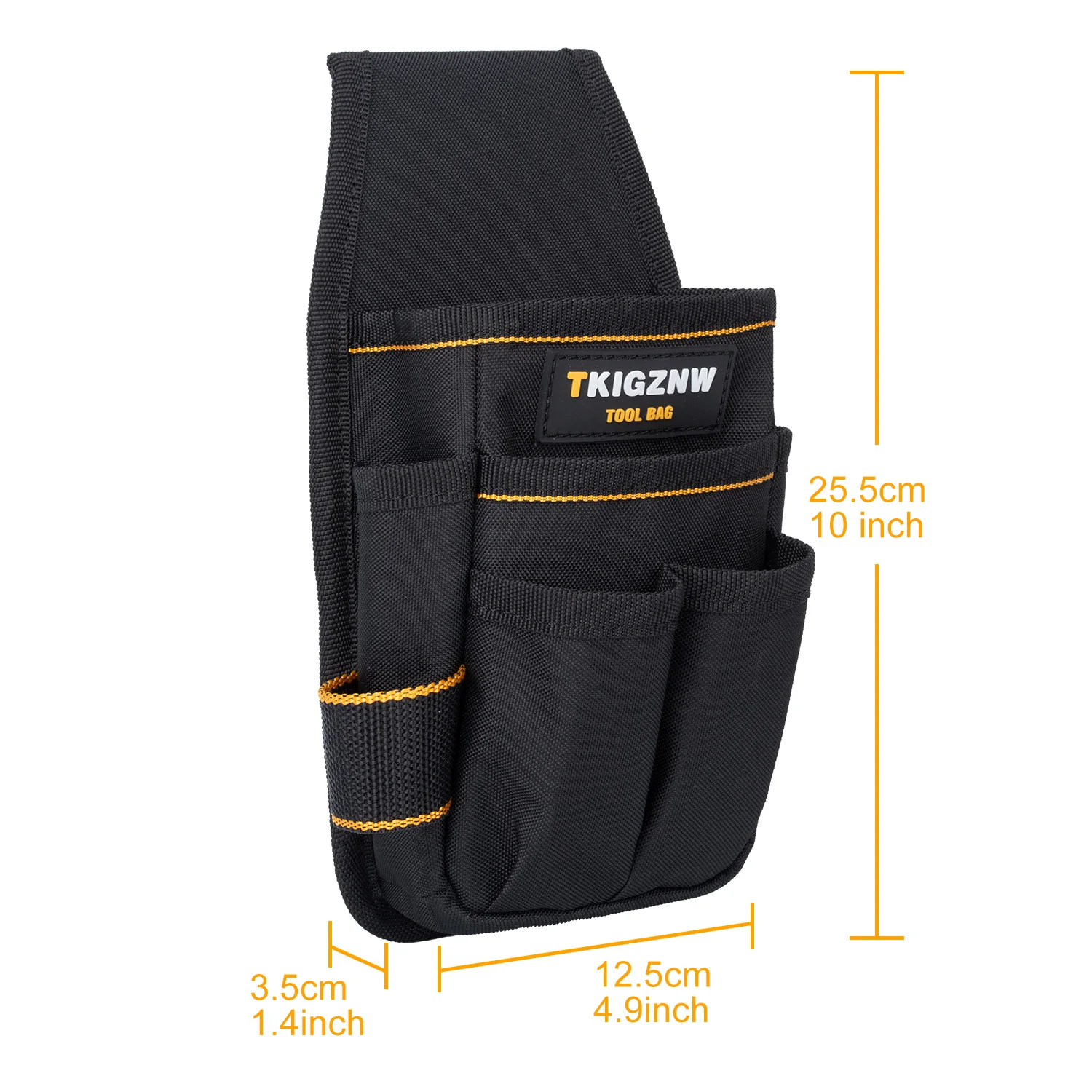TKIGZNW Pocket Tool Pouch，6-Pouches and 9 Screwdriver Loops Construction, Heavy-Duty Tool Bag with Adjustable Belt for Electrici