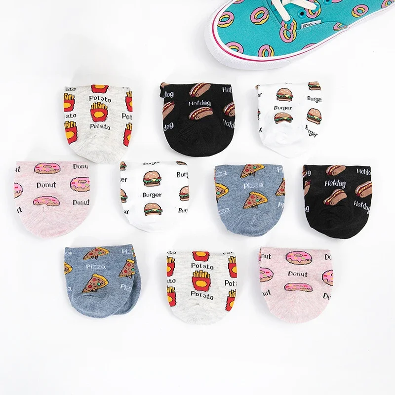 5 pares de calcetines cortos sección delgada calcetines náuticos para niños calcetines náuticos a rayas blancas y negras Ins Tide versátiles