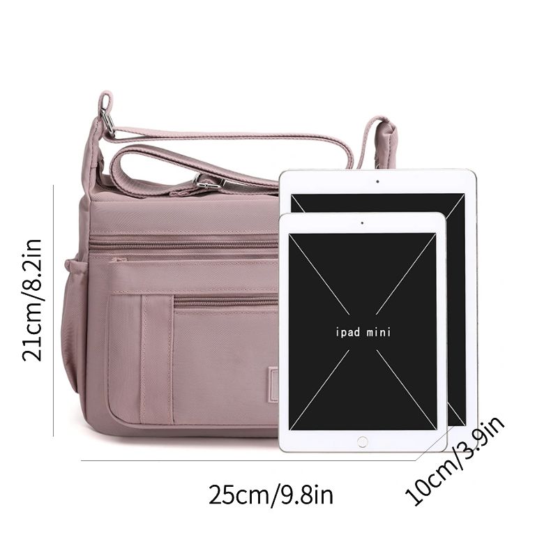 Bolso de hombro tipo bandolera a la moda para mujer, bolsos de mensajero, bolso de nailon impermeable para mujer