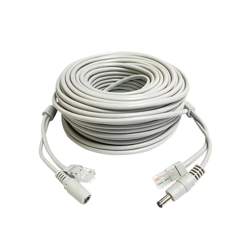 Cable de red PoE de 5-50M para cámaras IP NVR Sistemas de vigilancia CCTV Exterior Flexible Durable Alta compatibilidad