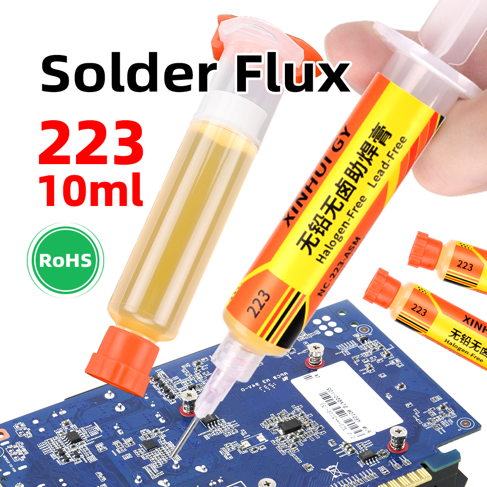 BGA Flux Paste  RMA-223 Lead-free and Halogen-free Soldering Flux  for Mobile Phone Repair Soldering. No-clean, High-activity