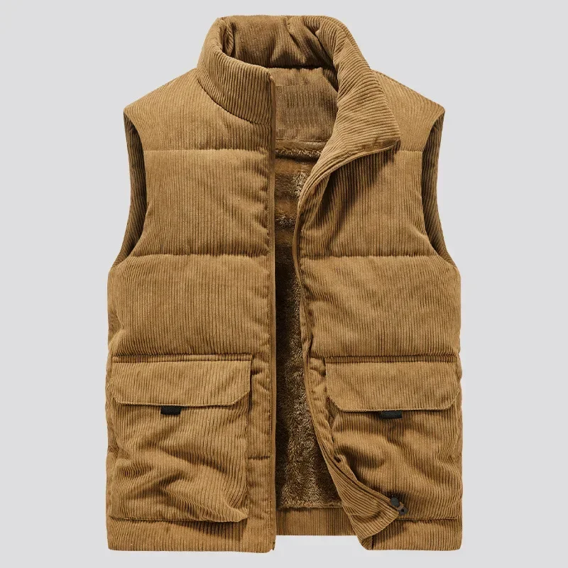Nuevo chaleco de lana de moda de invierno, chalecos acolchados de algodón para hombre, abrigos, chaleco sin mangas para hombre, chaquetas, chalecos cálidos, ropa Plus S-6XL