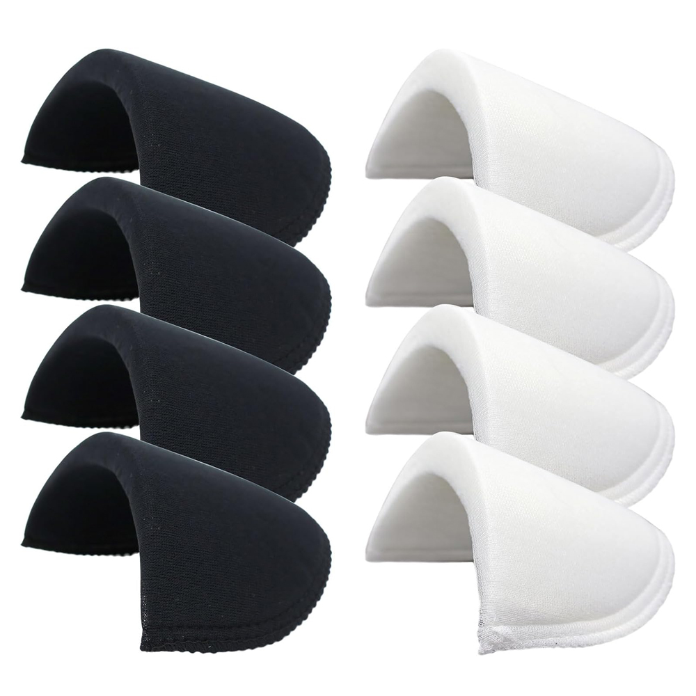 Juego de 4 pares de hombreras de espuma para coser, potenciador de hombro de esponja para mujeres y hombres, Blazer, traje, chaqueta, vestido, accesorios de ropa