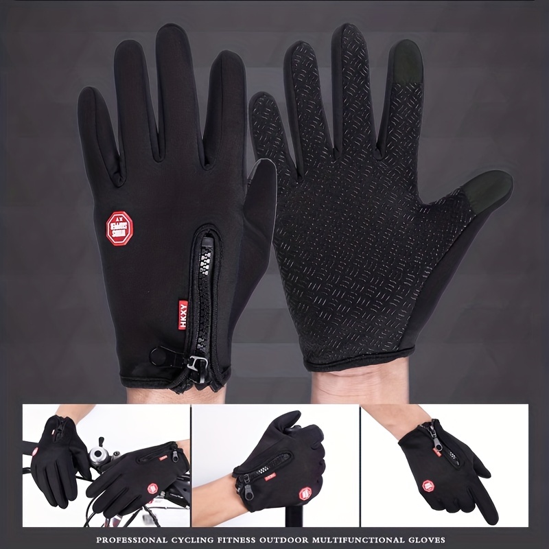 Luvas de inverno para homens e mulheres touchscreen quente ao ar livre ciclismo condução motocicleta luvas frias à prova de vento antiderrapantes