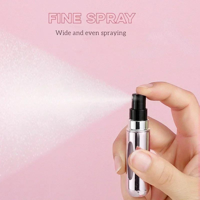 Hot 5ml Mini Portable Perfume Refill Bottle Refillable Spray Jar Scent Pump Empty Cosmetic Containers Atomizer for Travel Tools