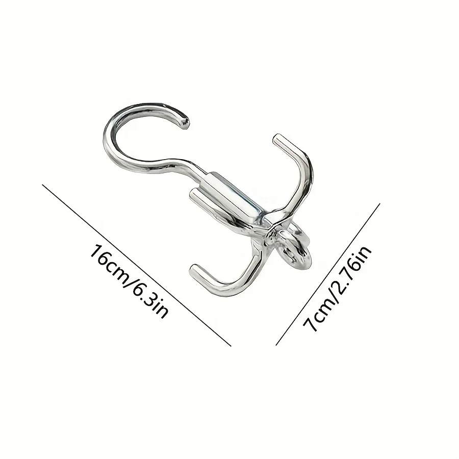 1/2 stücke Multifunktionale Rotierenden Kleidung Haken Schlag Kostenloser 4 Krallen Rotation Kleiderbügel Gürtel Organizer Schal Lagerung Rack Kleiderschrank