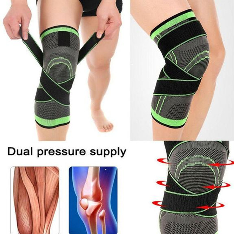 1PC เข่าสนับสนุนการบีบอัดเข่ารั้ง Professional ป้องกันเข่า Pad Breathable ผ้าพันแผลเข่ารั้งบาสเกตบอลเทนนิสขี่จักรยาน