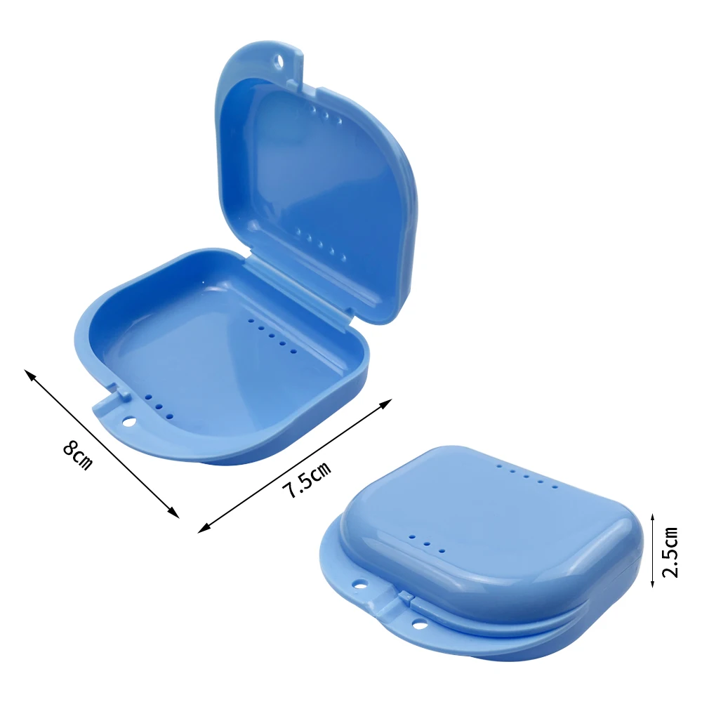5Pcs Plastic Dental Brace Storage Container False Tooth Storage Box Tooth Retainer Tooth Correction Brace Denture Organizer Case