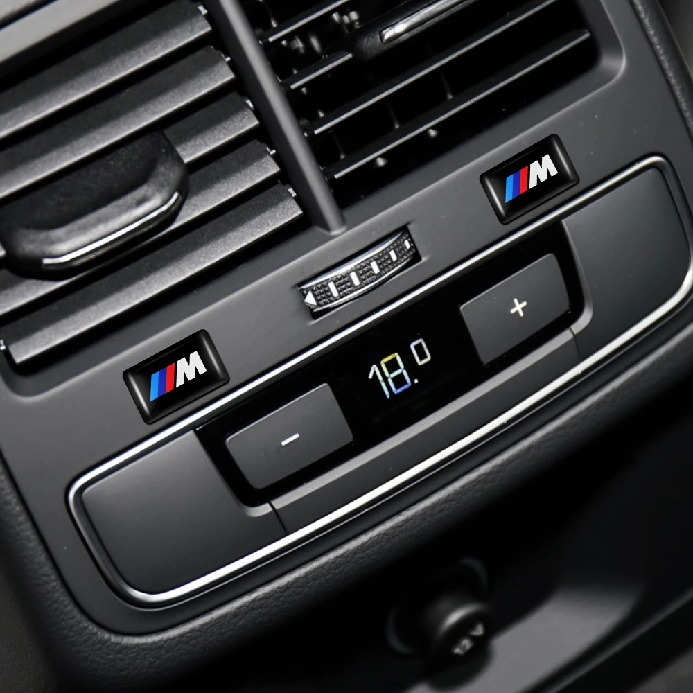 5/10/15 Uds. Pegatinas 3D con logotipo de coche, tablero de Audio para volante, accesorios para automóviles para Bmw M1 M E46 E90 E60 F30 F10 E36 G20 E92 E91